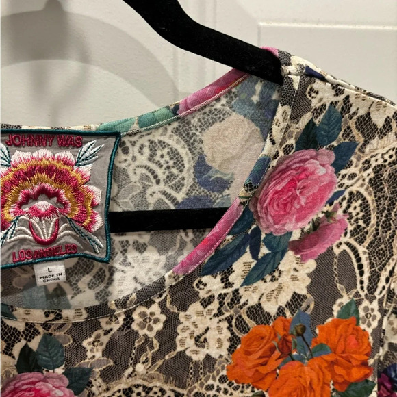 Johnny Was Multicolor Floral Lace Dress - Picture 4 of 4